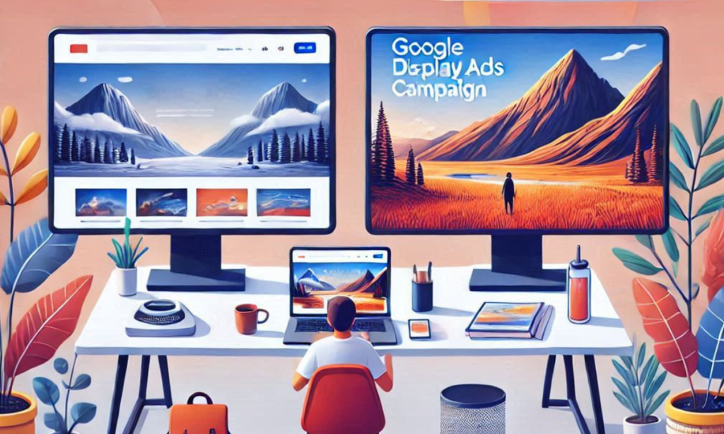 "What Two Main Ad Formats Can Be Used in a Google Display Ads Campaign?" Create a image